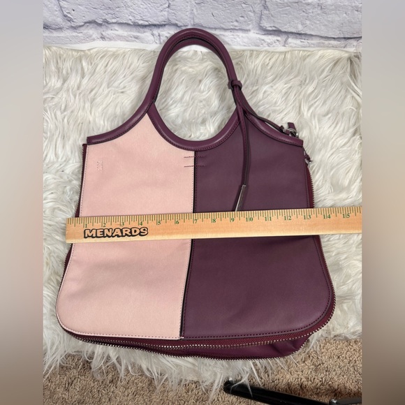 Calvin Klein Gabrianna Novelty Slim Side Zip Tote bag rose smoke eggplant color - Picture 7 of 7